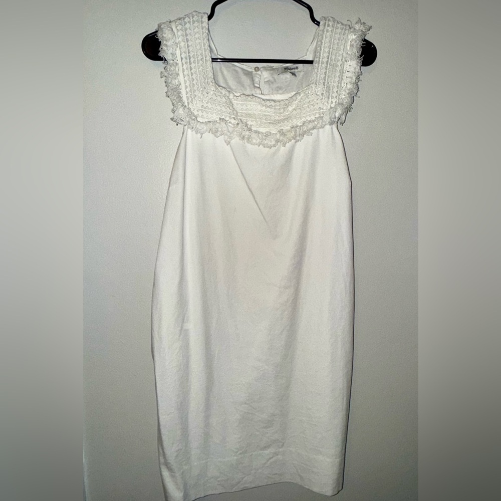 Madewell Ivory Crochet Detail Mini Dress